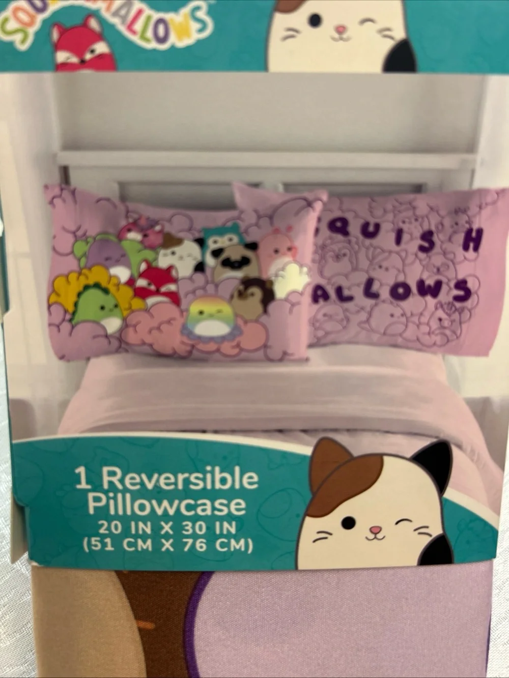 Squishmallow Reversible Standard Pillowcases Bundle Of 2